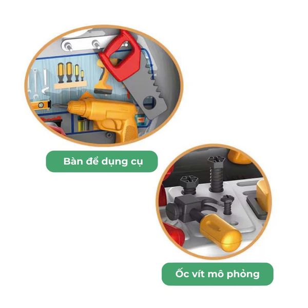 Bộ đồ chơi sửa chữa cầm tay Repair Shop 17 chi tiết – vali dụng cụ sửa chữa cho bé Moijoi Store
