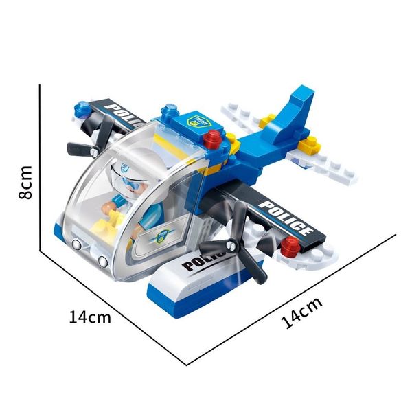 Đồ chơi lắp ráp trực thăng cảnh sát Police Helicopter BanBao 7009 (112 chi tiết)