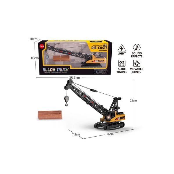 Xe cần cẩu trục hợp kim – mô hình xe công trình tỉ lệ 1:40