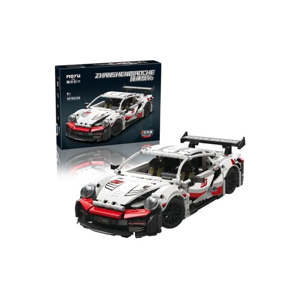 Đồ chơi lắp ráp siêu xe GT phiên bản trắng đỏ – 1202 chi tiết | Mô hình xe đua tốc độ