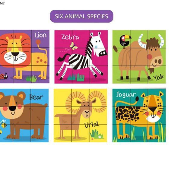 Đồ chơi ghép hình khối 6 mặt động vật – Đồ chơi giáo dục rèn luyện tư duy logic, đồ chơi Montessori
