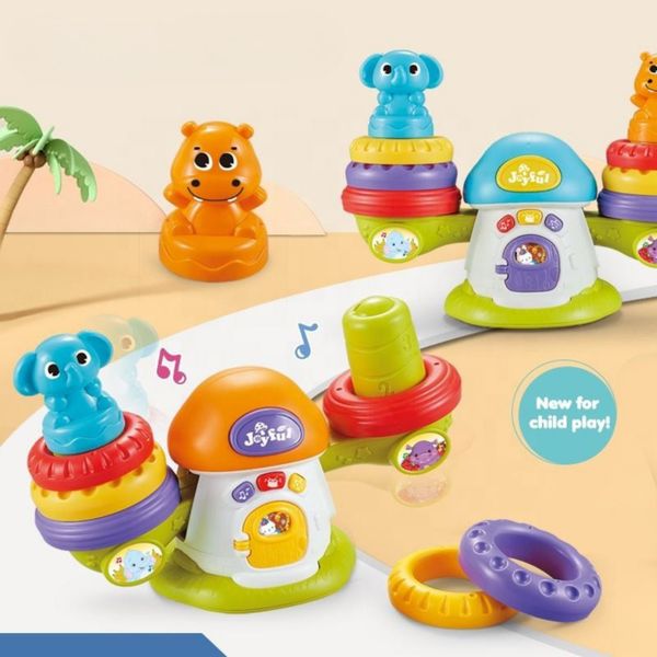 Bộ đồ chơi bập bênh cân bằng, đồ chơi xoay vòng nhiều tính năng cho bé