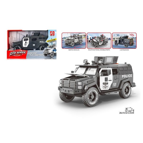 mô hình Xe cảnh sát CITY SERIES – đồ chơi Xe tuần tra đa chức năng (có đèn & âm thanh)