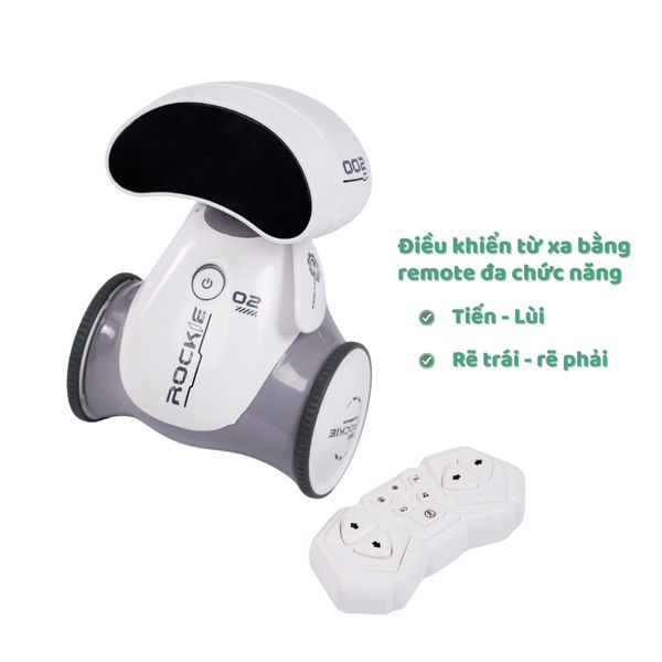 Đồ chơi robot thông minh điều khiển từ xa Rockie A102 – Robot cảm ứng, nhảy múa & phát nhạc
