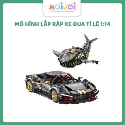 Mô hình lắp ráp xe đua tỉ lê 1:14 biến hình robot cá mập Dream Master DG2002 – Supercar Shark 2 trong 1 (1090 chi tiết)