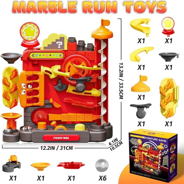 Đồ chơi bi lăn phiêu lưu thử thách thông minh 216-2Y – Bộ thí nghiệm đường chạy bi mê cung cho bé