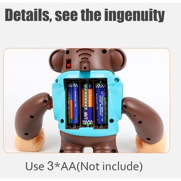 Khỉ nhún nhảy biết nhào lộn, vui nhộn, có nhạc & đèn – monkey electric tumble toy