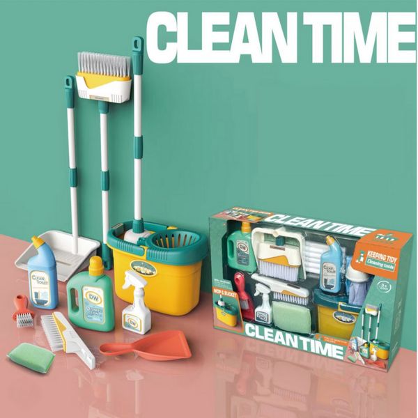Bộ đồ chơi dụng cụ vệ sinh CLEAN TIME – Đồ chơi mô phỏng dọn dẹp nhà cửa cho bé