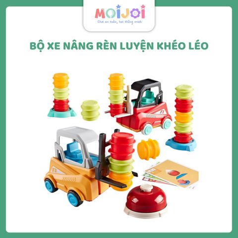 Đồ chơi STEAM Rèn luyện Khéo léo. Bộ Thử thách Xe nâng Forklift Challenge cho bé 3+