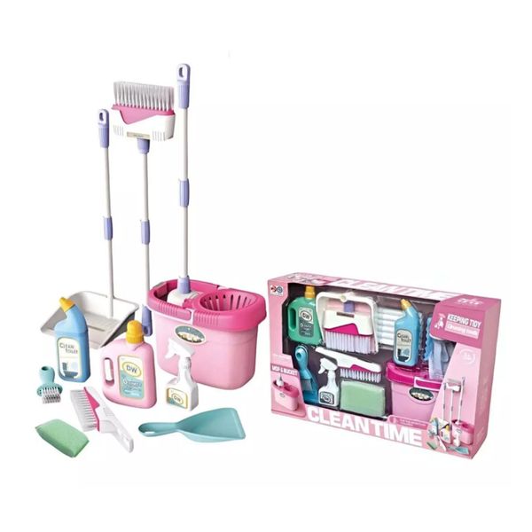 Bộ đồ chơi dụng cụ vệ sinh CLEAN TIME – Đồ chơi mô phỏng dọn dẹp nhà cửa cho bé