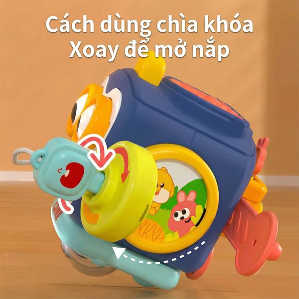 Hộp đồ chơi bận rộn Mini Busy Box hình chim cú – Phát triển kỹ năng vận động tinh cho bé