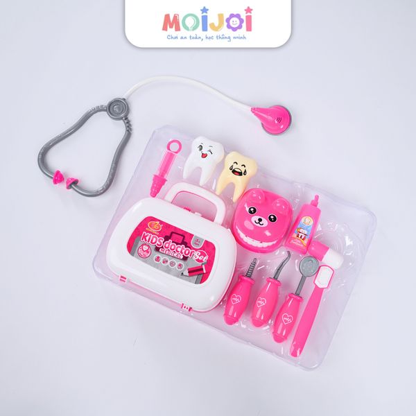 Bộ đồ chơi bác sĩ nha khoa cho bé – Kids Doctor Set Medical, hộp vali kèm phụ kiện