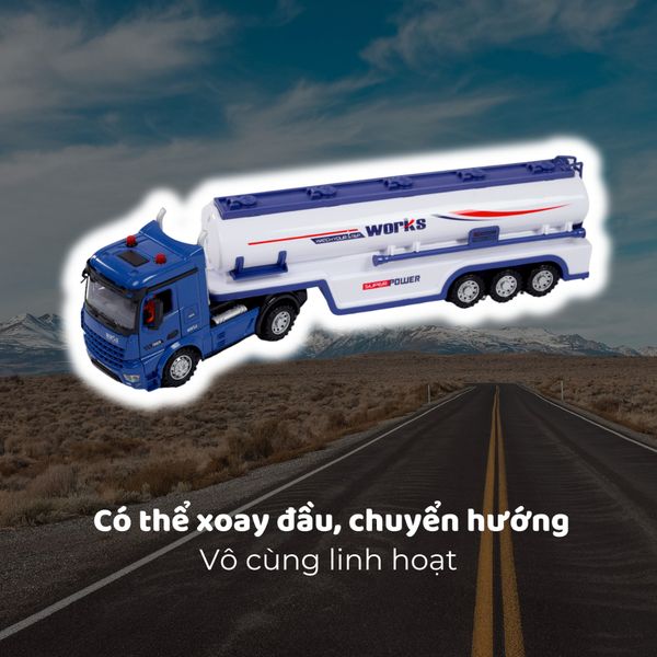 Đồ chơi xe bồn điều khiển từ xa Transport Truck – Mô hình xe chở dầu chuyên dụng (55 cm)
