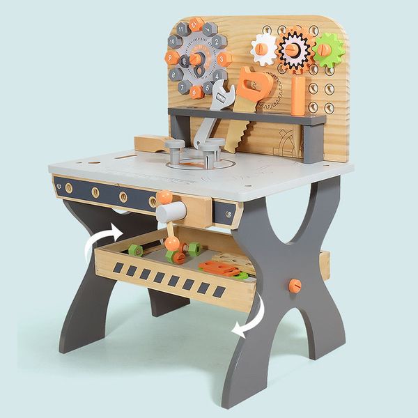 Bộ mô hình bàn làm việc DIY bằng gỗ – Kèm phụ kiện sửa chữa, phát triển kỹ năng và tư duy cho bé