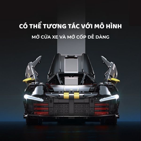 Mô hình lắp ráp xe đua tỉ lê 1:14 biến hình robot cá mập Dream Master DG2002 – Supercar Shark 2 trong 1 (1090 chi tiết)