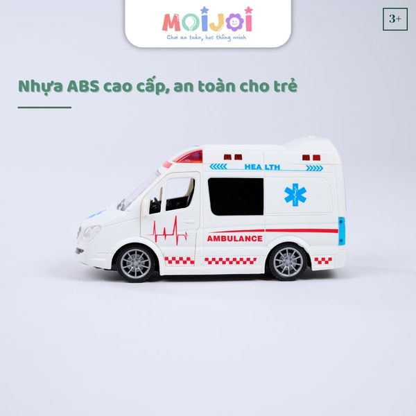 Đồ chơi xe cứu thương điều khiển từ xa – Mô hình xe cứu thương sáng đèn, mở cửa, có nhạc (41 cm)