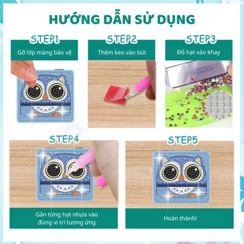 Gương gập bỏ túi đính đá lấp lánh – mini siêu xinh, đính đá theo mẫu