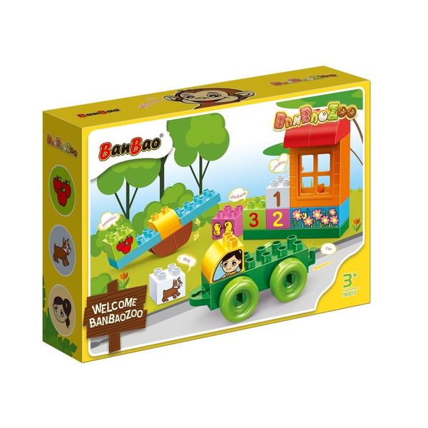 Đồ chơi lắp ráp Xe kéo & nhà nhỏ Cho bé 3+ BanBao 9007 (22 chi tiết)