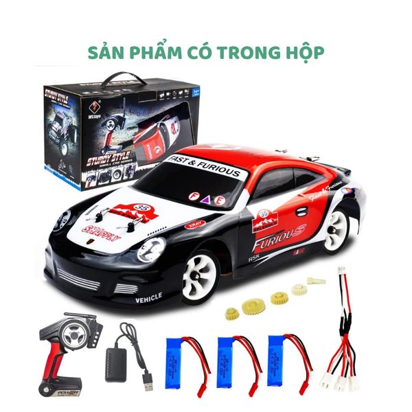 Xe đua điều khiển từ xa - Xe drift WL K969 4WD 1/28 Fast & Furious – Tốc độ 30Km/h, hợp kim, giảm xóc 4 bánh, pin 7.4V 400mAh
