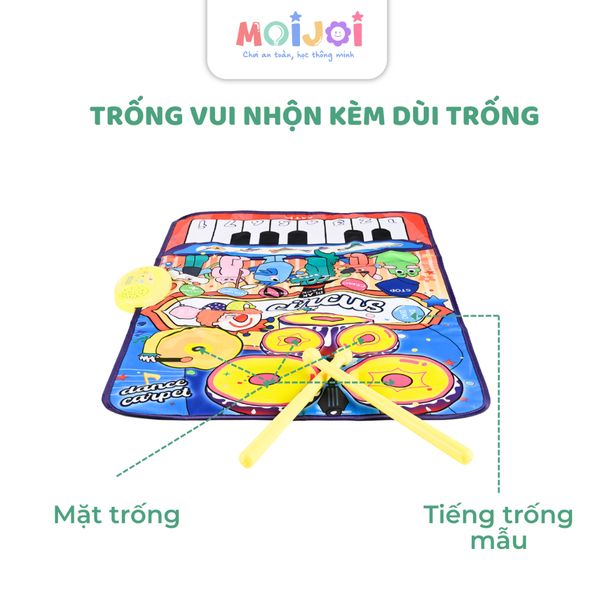 [Tặng kèm pin] Thảm âm nhạc đa chức năng cho bé – Đàn piano, nhạc, trống, âm thanh động vật