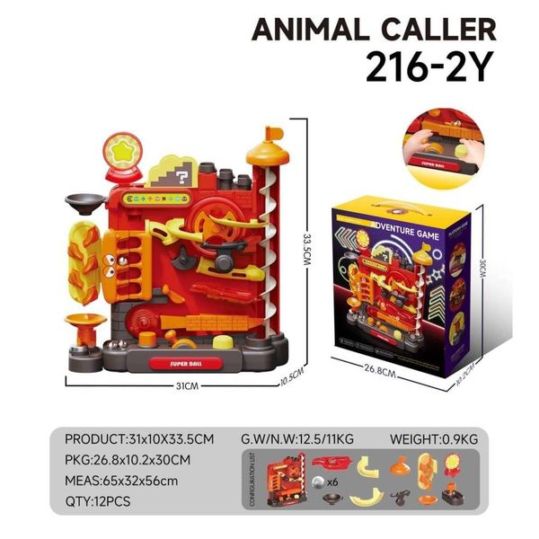 Đồ chơi bi lăn phiêu lưu thử thách thông minh 216-2Y – Bộ thí nghiệm đường chạy bi mê cung cho bé