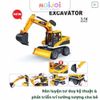 Đồ chơi xe máy xúc công trình, máy xúc điều khiển cơ học, nhiều khớp xoay linh hoạt tỉ lệ xe 1:14