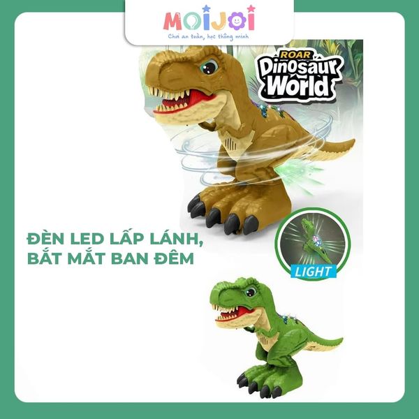 Khủng long điều khiển từ xa RC dinosaur – mô hình T-Rex phát sáng, xoay 360 độ