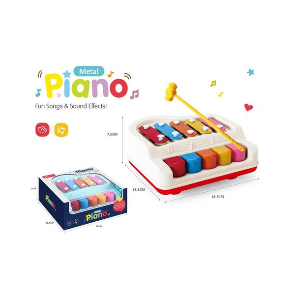 Đồ chơi đàn piano mini cho bé – kim loại cao cấp, gõ âm nhạc vui nhộn