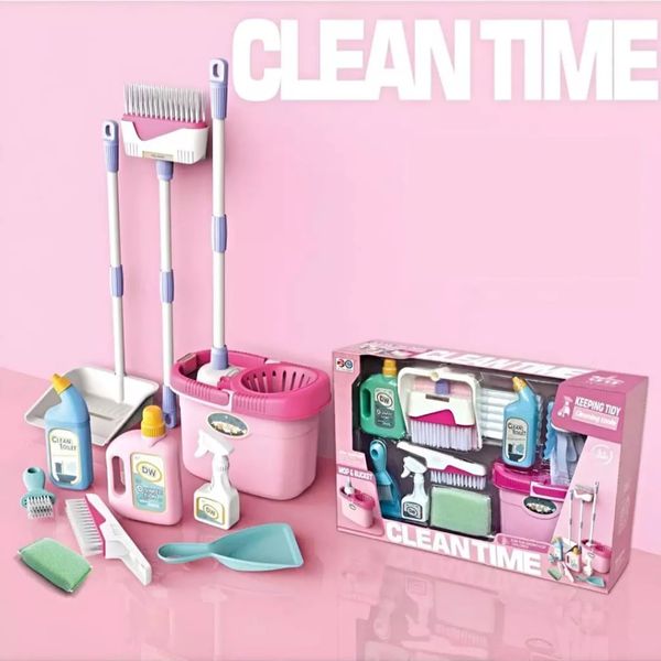 Bộ đồ chơi dụng cụ vệ sinh CLEAN TIME – Đồ chơi mô phỏng dọn dẹp nhà cửa cho bé