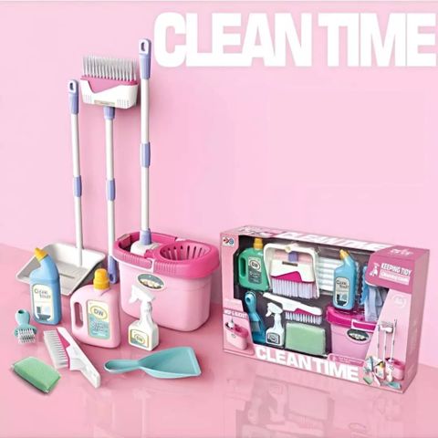 Bộ đồ chơi dụng cụ vệ sinh CLEAN TIME – Đồ chơi mô phỏng dọn dẹp nhà cửa cho bé