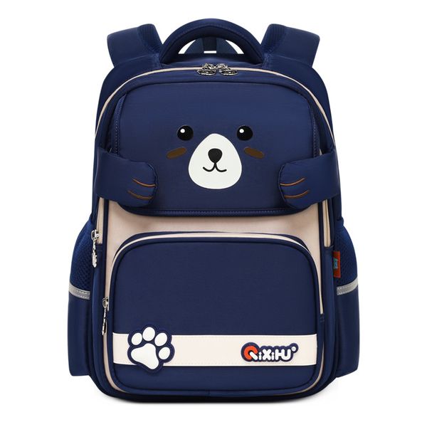 Balo học sinh hình gấu nâu dễ thương – Chất liệu chống nước, nhiều ngăn tiện dụng