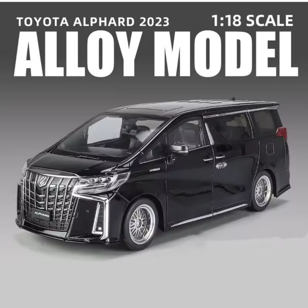 Mô hình ô tô hợp kim Alphard tỉ lệ 1:18 – mở cửa, capo, cốp, chi tiết tinh xảo