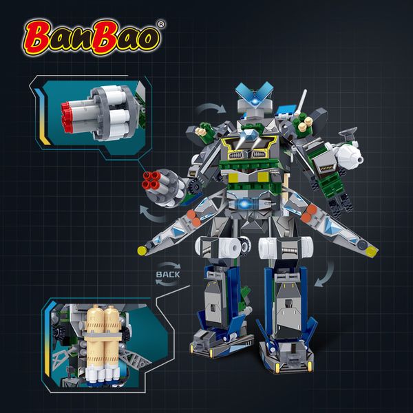 BanBao Đồ chơi lắp ráp Robot Mech III ET711 618 chi tiết mô hình chiến binh không gian thiết kế mạnh mẽ đa vũ khí và khả năng chuyển động linh hoạt cho bé từ 6 tuổi trở lên