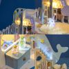 Mô hình DIY Book Nook - Mô hình nhà búp bê cá voi xanh 2 tầng mini – Tông xanh pastel, nội thất chi tiết