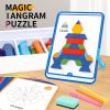 Đồ chơi trí tuệ xếp hình nam châm Tangram Magic Puzzle 128/252 chi tiết, thẻ mẫu đa dạng