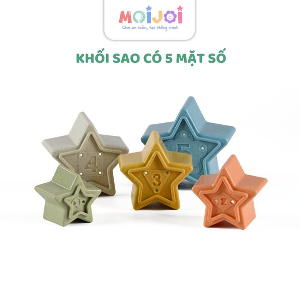 Bộ xếp hình cầu vồng montessori đa dạng hình khối – phát triển trí tuệ & tư duy cho bé