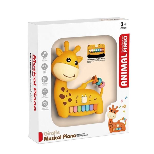 Đồ chơi đàn piano hươu cao cổ – Nhạc, đèn, phát triển giác quan và kỹ năng âm nhạc cho bé