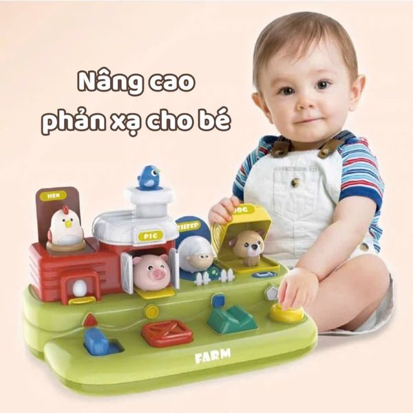 Đồ Chơi Âm Nhạc Ú Òa Pop-Up Box – Hộp thú bật nhảy phát triển giác quan & kỹ năng vận động