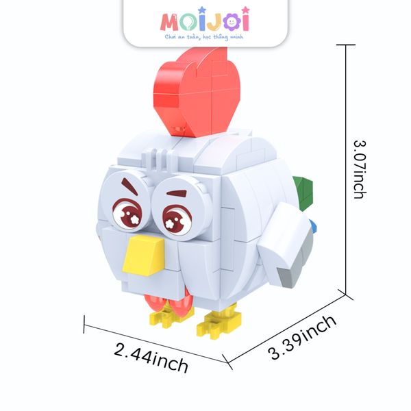 Đồ chơi lắp ráp mô hình gà con BanBao ET802-10 (92 chi tiết)