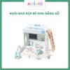 Ngôi nhà búp bê mini bằng gỗ – Mô hình nhà búp bê kèm nội thất, nhỏ gọn và xinh xắn cho bé