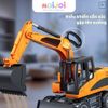 Đồ chơi xe máy xúc công trình, máy xúc điều khiển cơ học, nhiều khớp xoay linh hoạt tỉ lệ xe 1:14
