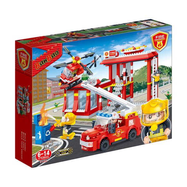 Đồ chơi lắp ráp Trạm cứu hỏa Fire Station BanBao 7102 (505 chi tiết)