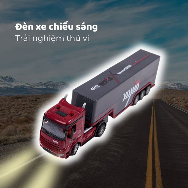 Đồ chơi xe container điều khiển từ xa Transport Truck – Mô hình xe đầu kéo cỡ lớn (55 cm)