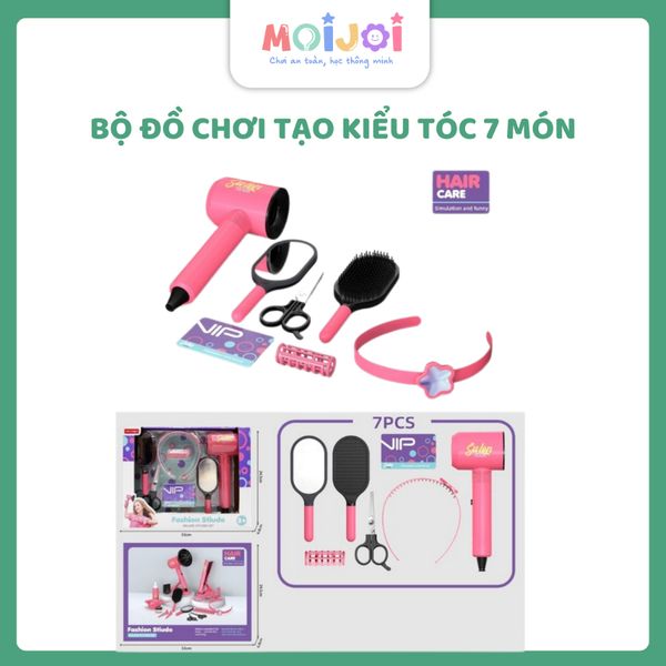 Bộ đồ chơi tạo kiểu tóc 7 món – Fashion Studio Hair Care, mô phỏng salon cho bé