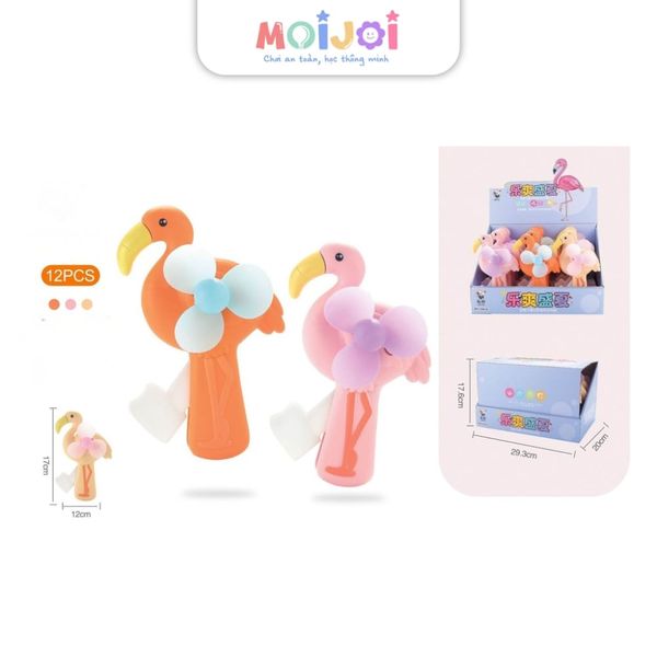 Quạt cầm tay mini hình chim hồng hạc – flamingo fan toys series – đồ chơi gió mát cho bé