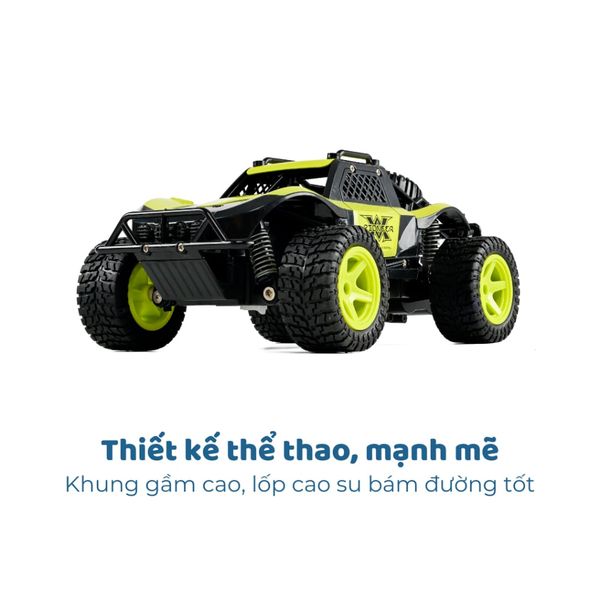 Xe địa hình điều khiển từ xa  STORM RC – tay điều khiển, bánh chống trượt, địa hình mạnh mẽ, sạc USB