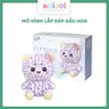 Mô hình lắp ráp gấu hoa Flower Bear 2169 DIY trang trí decor WL1988 mảnh
