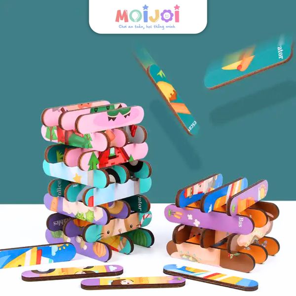 Bộ ghép hình que kem nhiều chủ đề – Đồ chơi xếp hình sáng tạo, phát triển tư duy cho bé