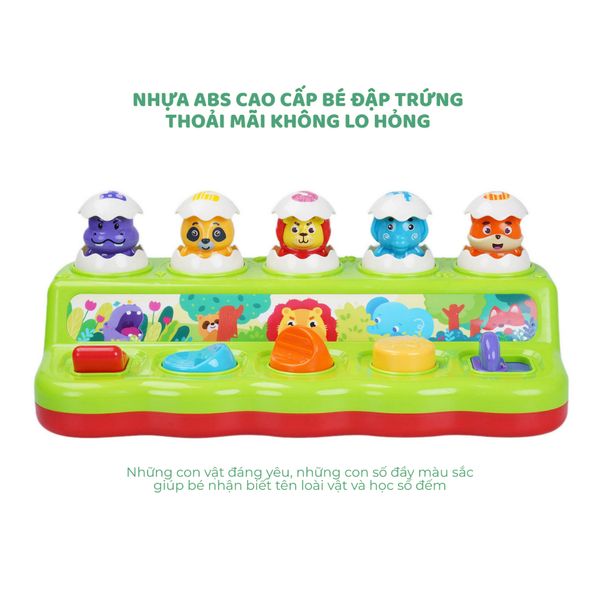 Hộp ú òa mở ra các con vật ngộ nghĩnh, Đồ chơi POP - UP thú rừng kỳ diệu Montessori từ 1 - 3 tuổi