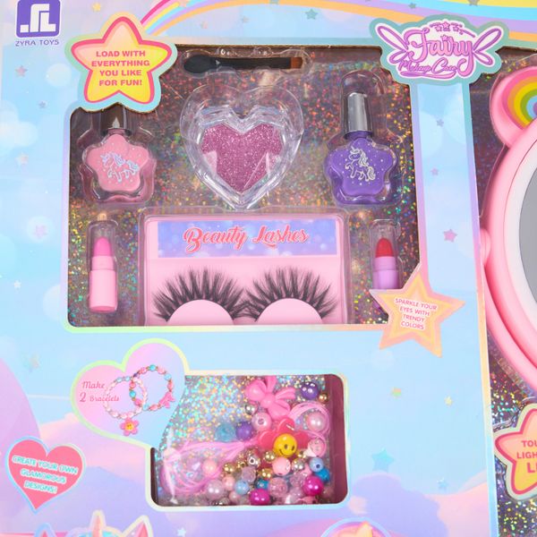 Bộ đồ chơi trang điểm kỳ lân có gương đứng cho bé gái